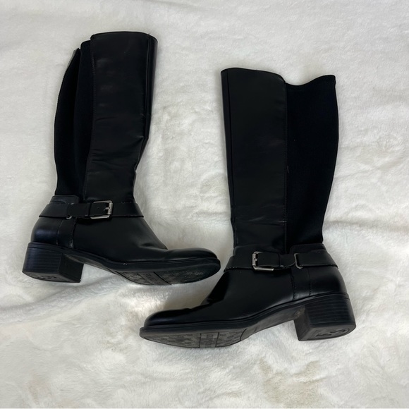 FRANCO SARTO CEDAR KNEE HIGH BLACK BOOTS SIZE 8 - Picture 8 of 14